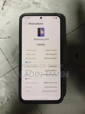 স্যামসাং গ্যালাক্সি এ৫৪ ৫জি ২৫৬ জিবি ব্ল্যাক