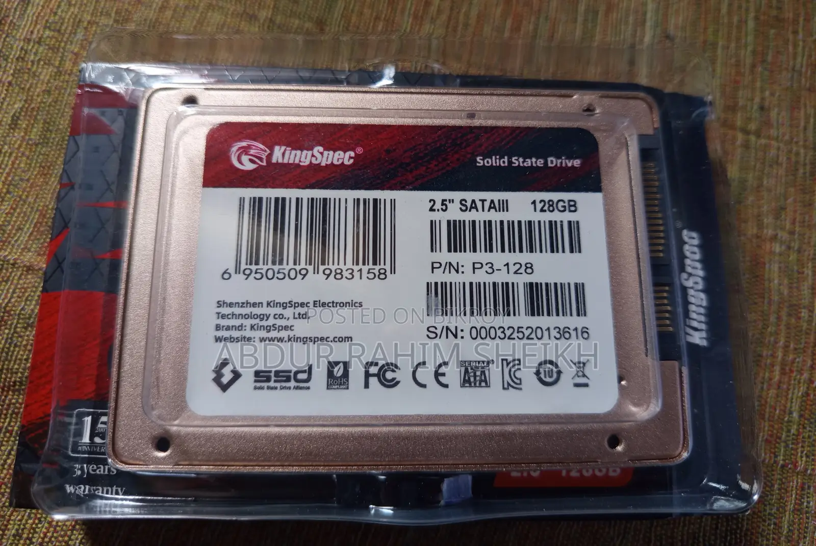 Kingstone SSD 128GB