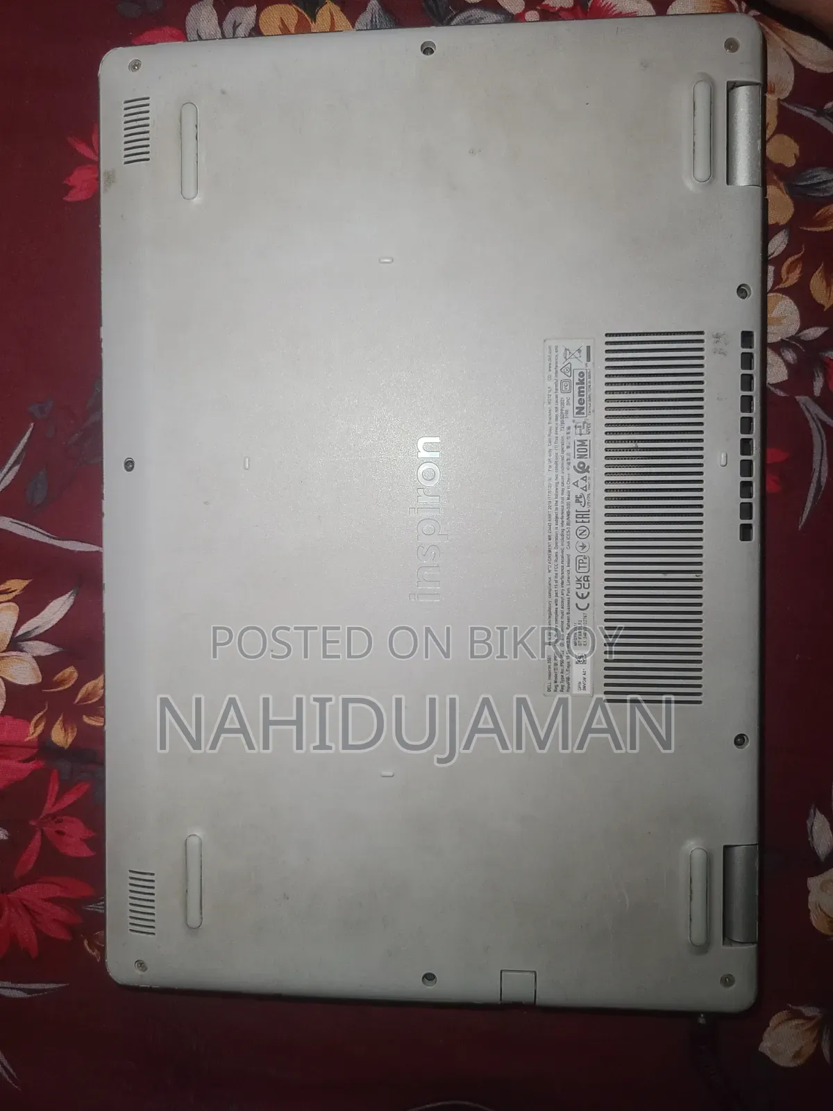 ল্যাপটপ ডেল ইন্সপায়রন ১৫ ৩৫০১ ৮জিবি ইন্টেল কোর আই৩ এসএসডি ১২৮জিবি