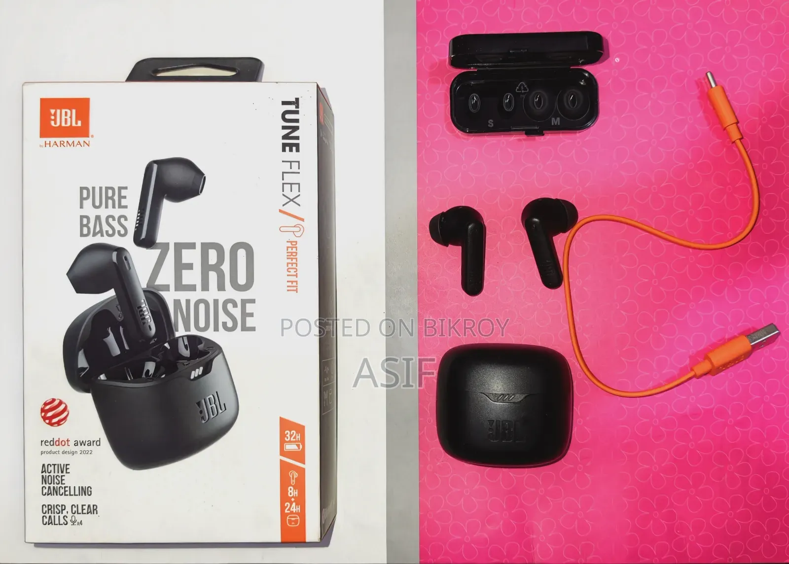 JBL Tune Flex ANC Bluetooth Earphone.
