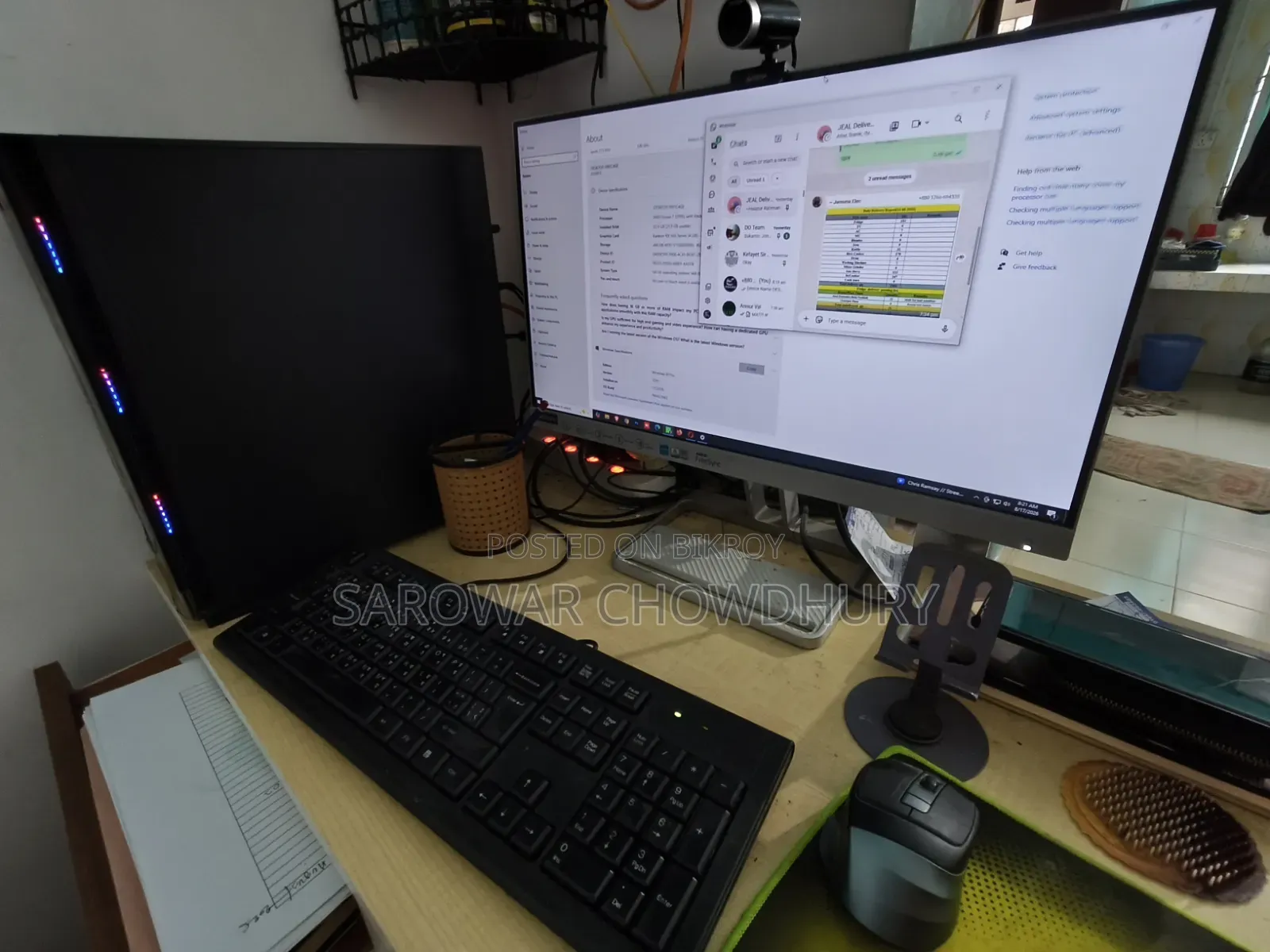 Desktop Computer 32GB AMD Ryzen 7 HDD+SSD 1T