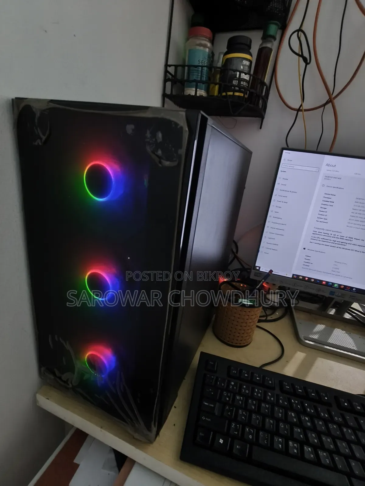 Desktop Computer 32GB AMD Ryzen 7 HDD+SSD 1T