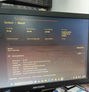 Desktop Computer Asus 8GB Intel Core i3 SSD 140GB