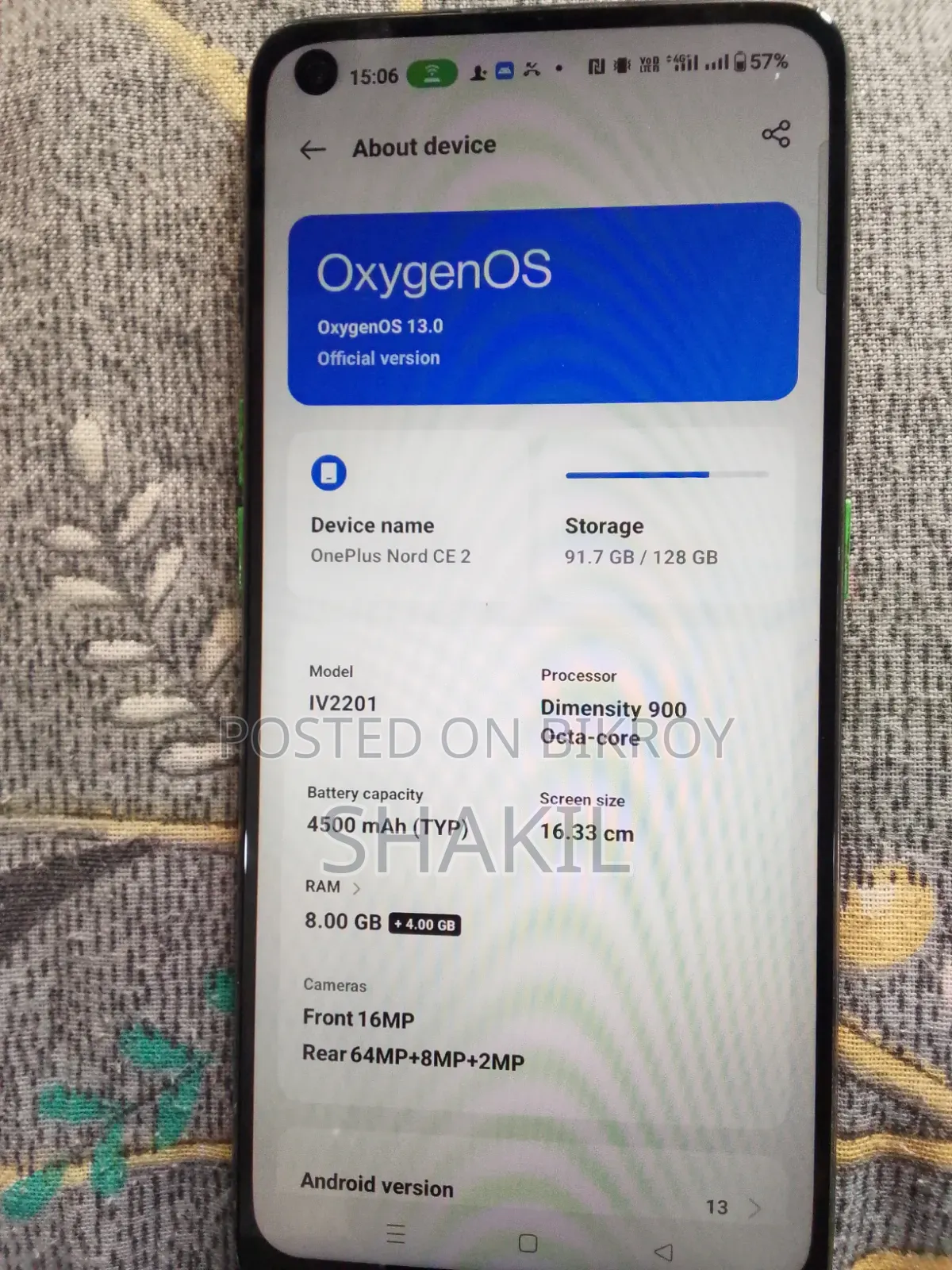 OnePlus Nord CE 2 5G 128 GB Silver