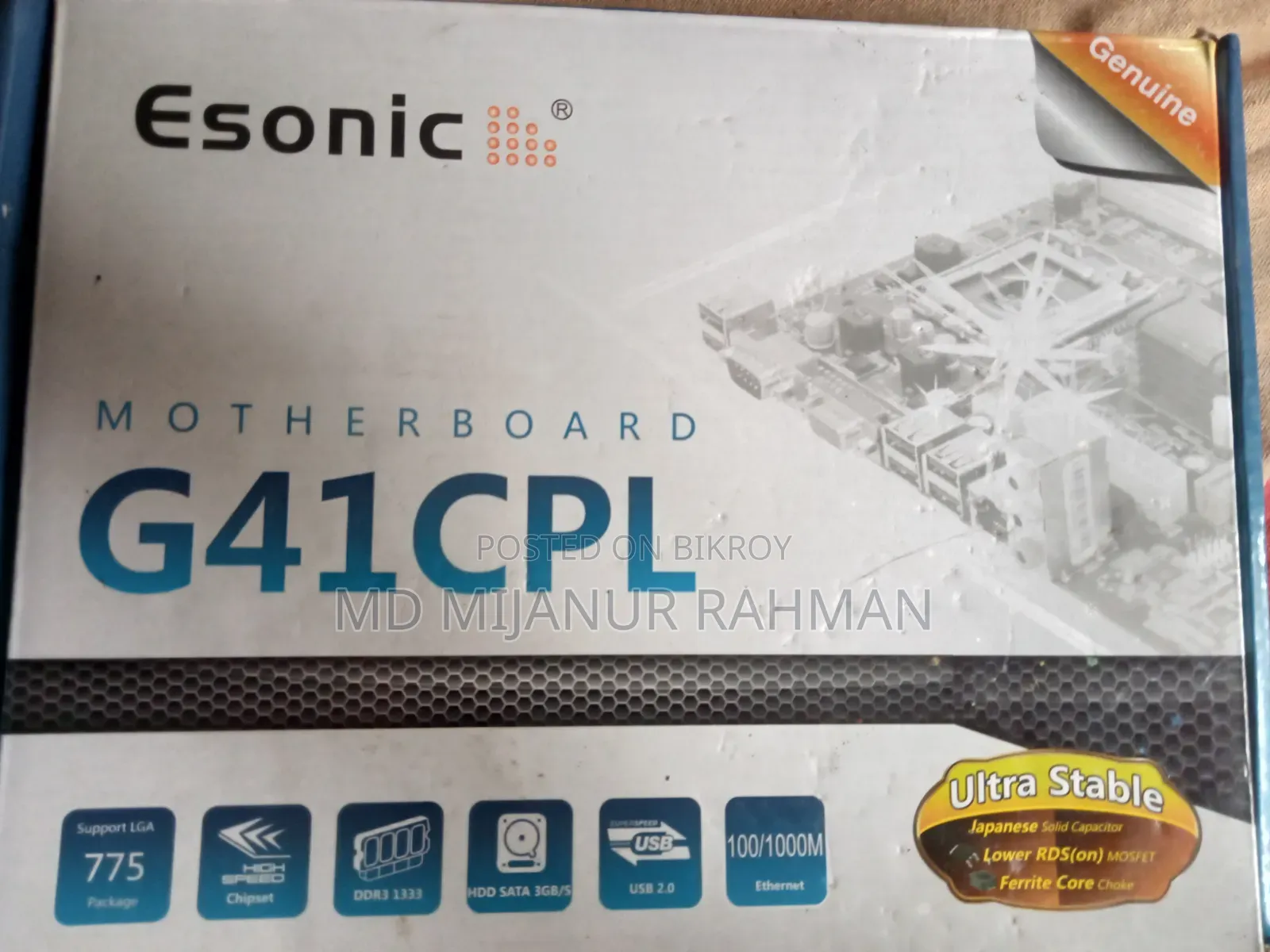 ESONIC G41CPL Motherboard DDR3 =