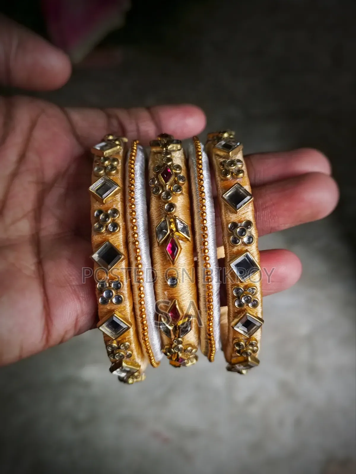 "Handmade Beautiful Bead Bangles."