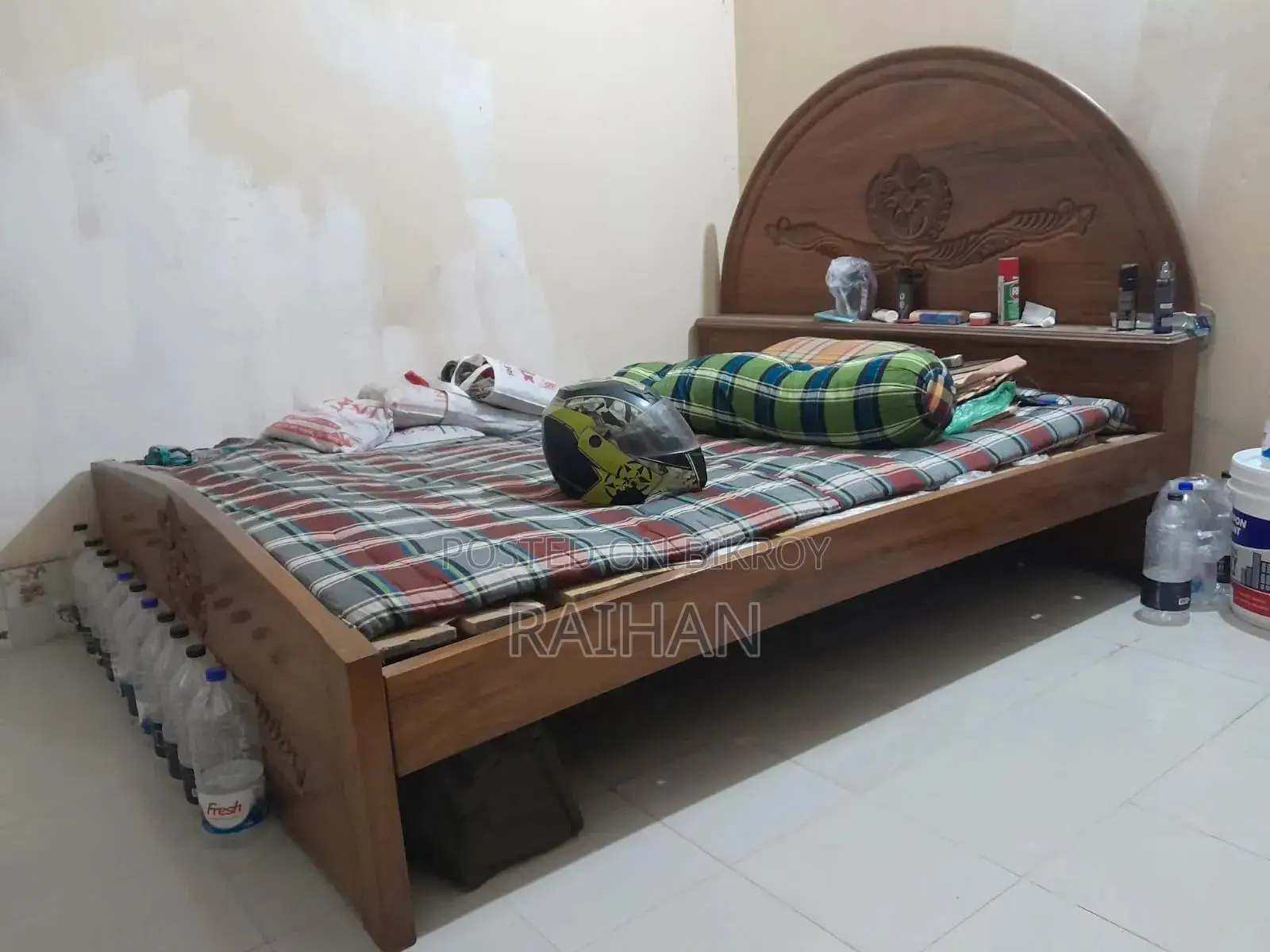 Old bed of good quality wood still in good condition