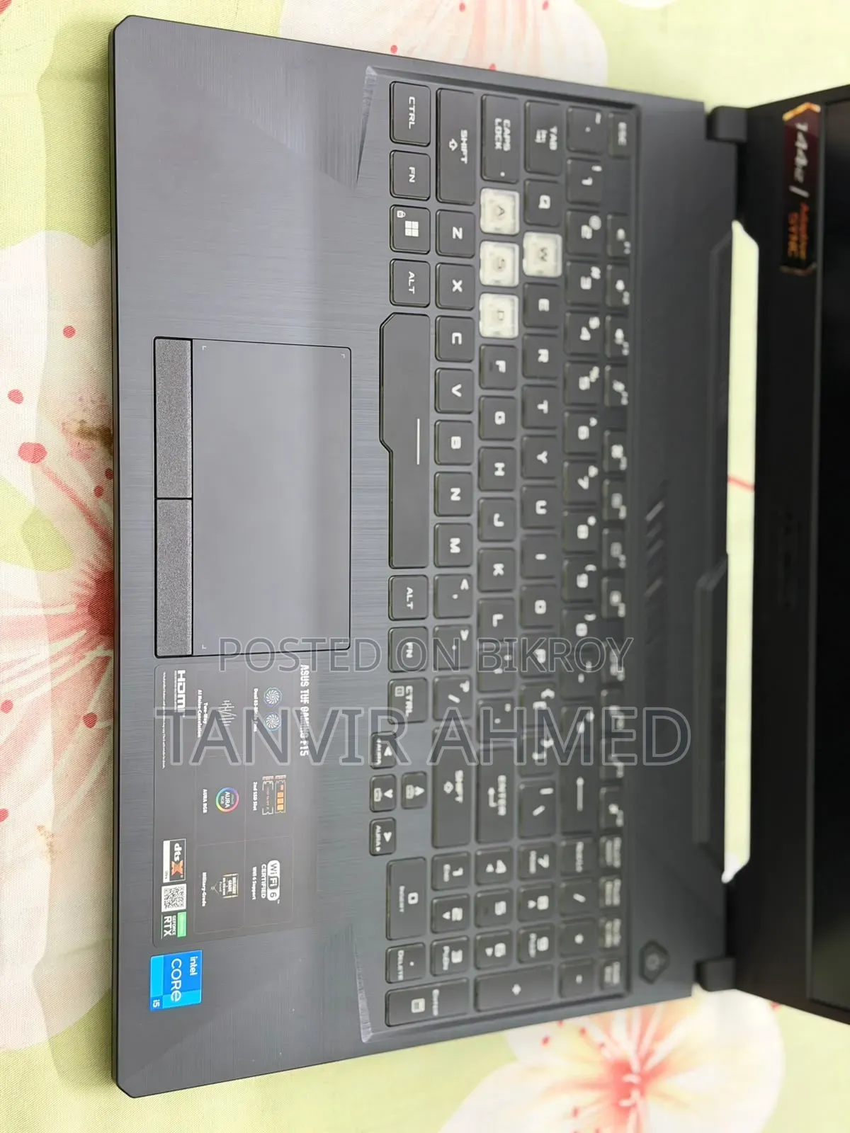 Laptop Asus TUF Gaming F15 16GB RAM Intel Core i5 512GB SSD