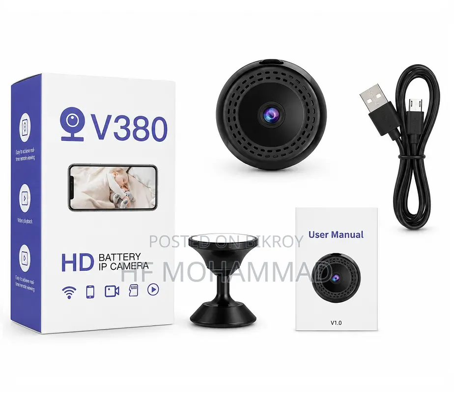 V380 Battery IP Camera – Mini WiFi Security Camera