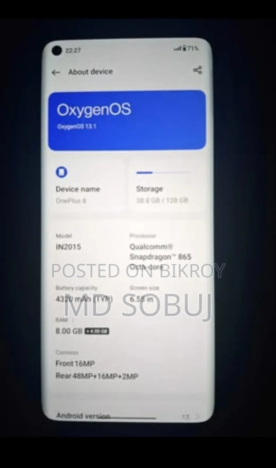 OnePlus 8 128 GB Blue