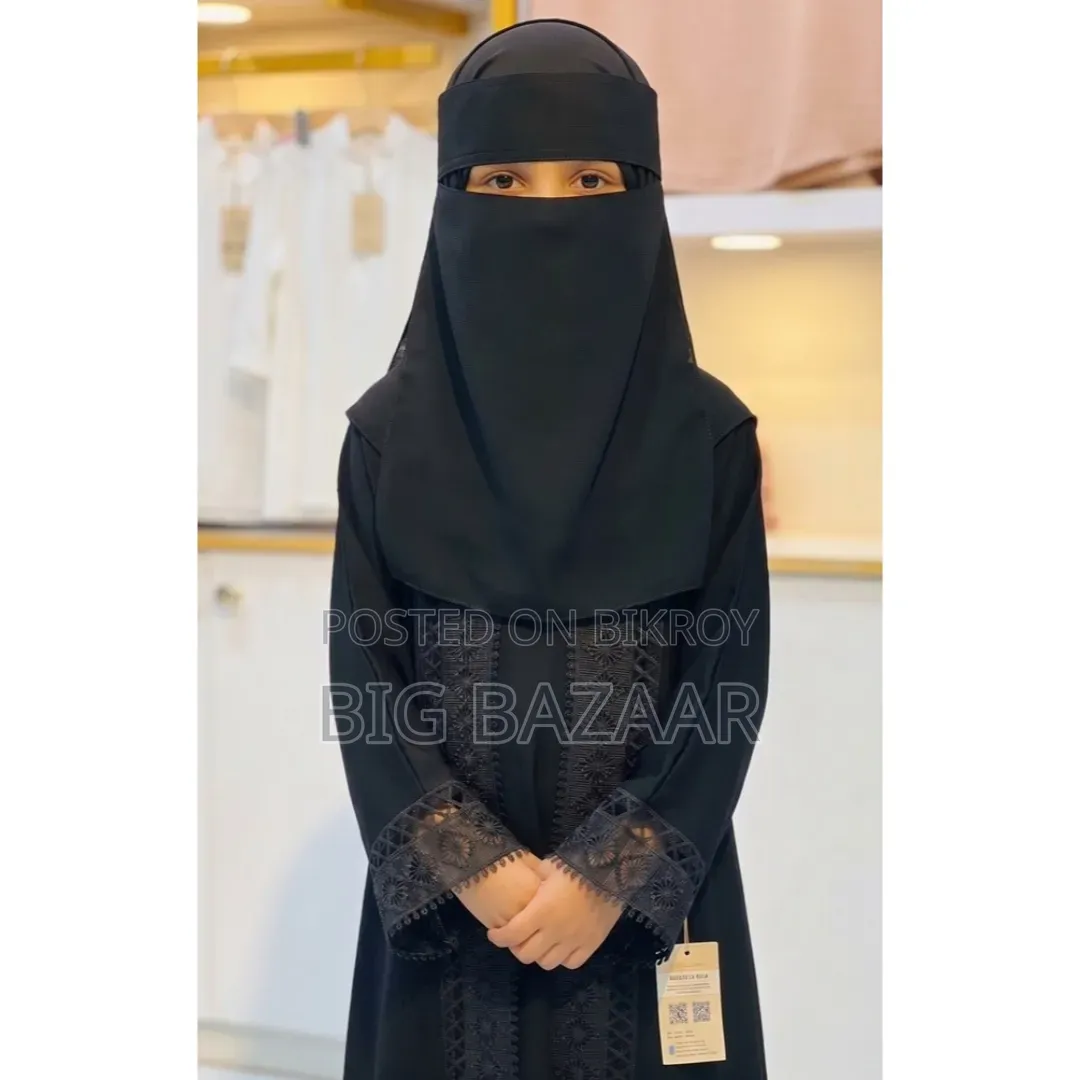 Kids Long Borka With Nikab