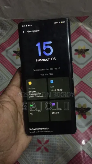 ভিভো এক্স৮০ প্রো ২৫৬ জিবি ব্ল্যাক