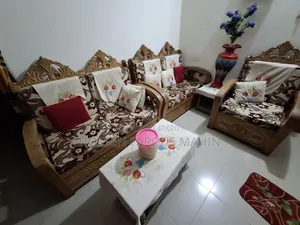 Sofa Set (with Foam) - Akash Moni Wood