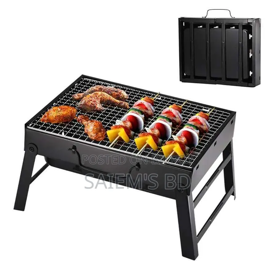 পোর্টেবল ফোল্ডেবল BBQ গ্রিল – আউটডোর গ্রিলিং ও ক্যাম্পিংয়ের জন্য উপযুক্ত