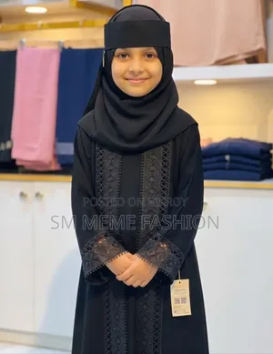 Kids Long Borka With Nikab