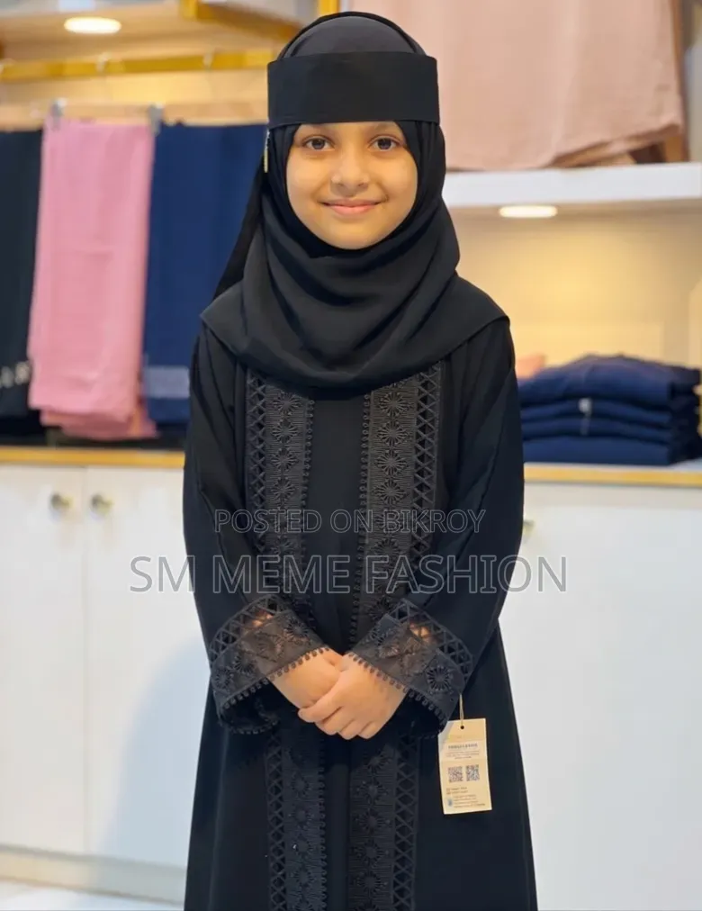 Kids Long Borka With Nikab