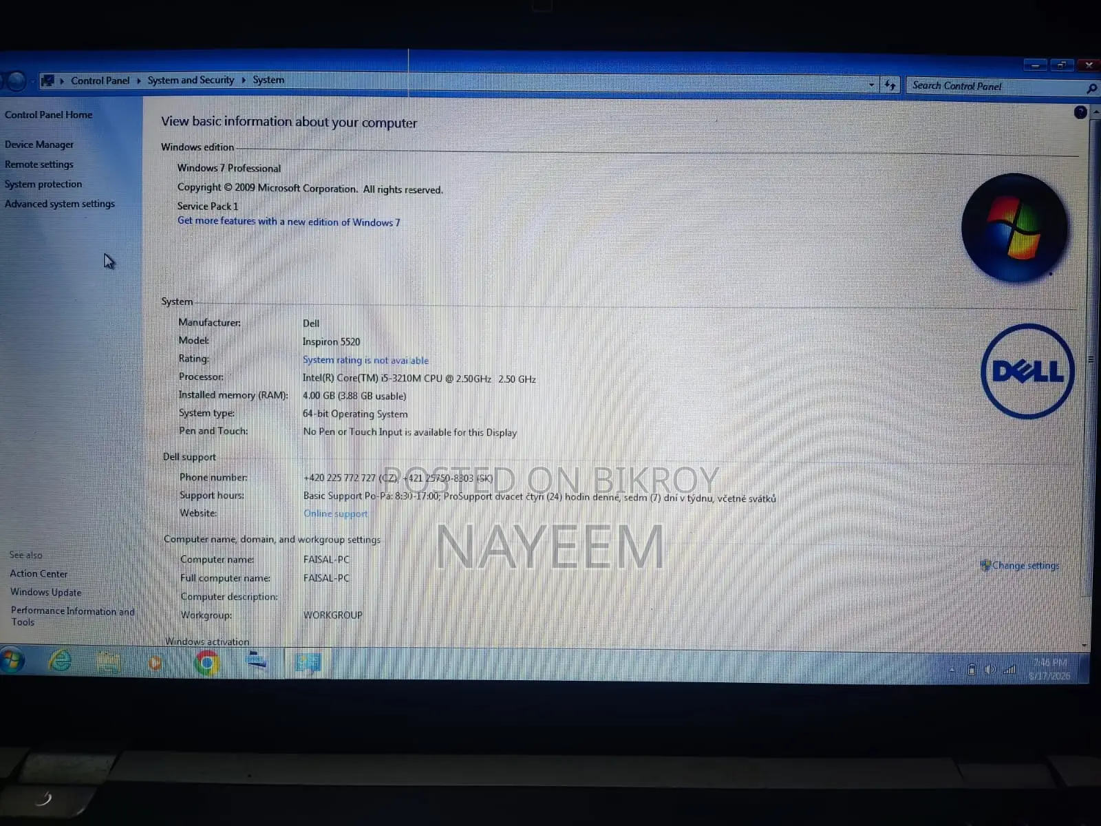 Laptop Dell Inspiron 15 5520 4GB Intel Core i5 HDD 500GB