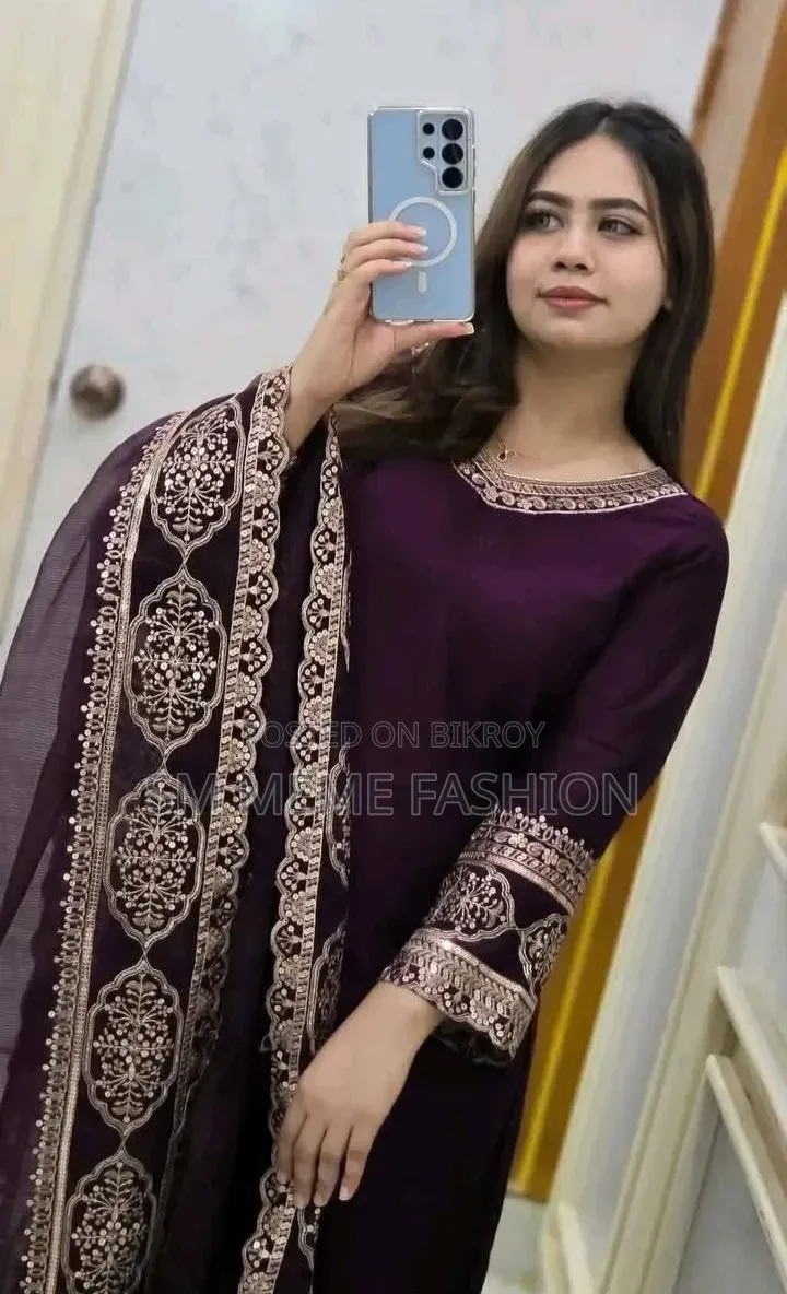 Sequence Embroidery Three Piece