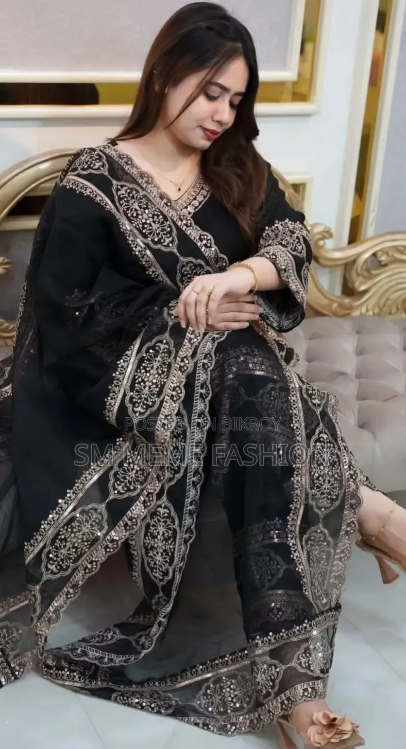 Sequence Embroidery Three Piece