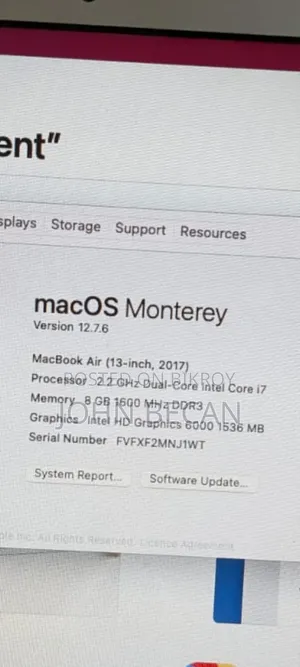 Laptop Apple MacBook 2017 8GB Intel Core i7 SSD 500GB