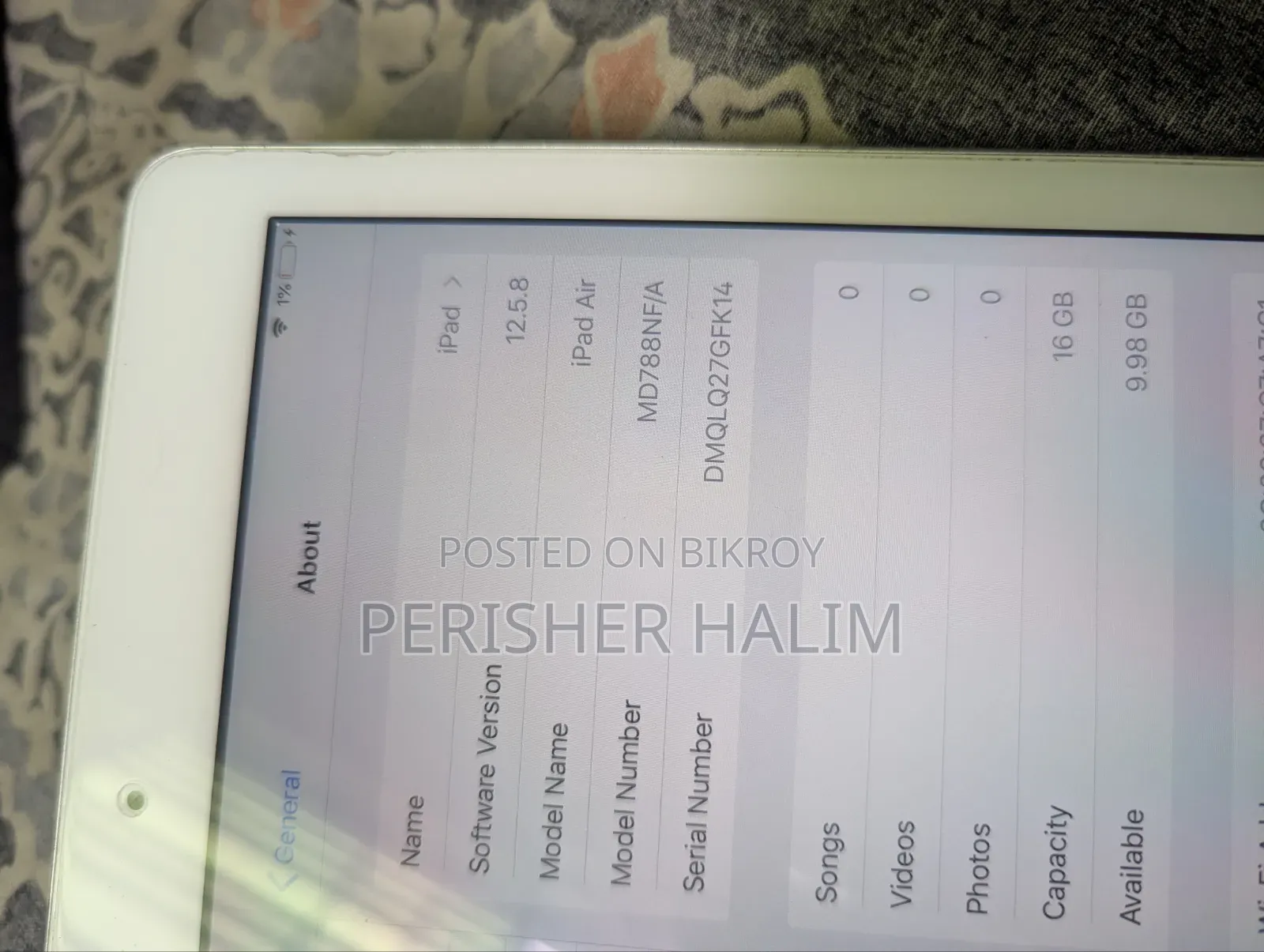Apple iPad Air 16 GB White