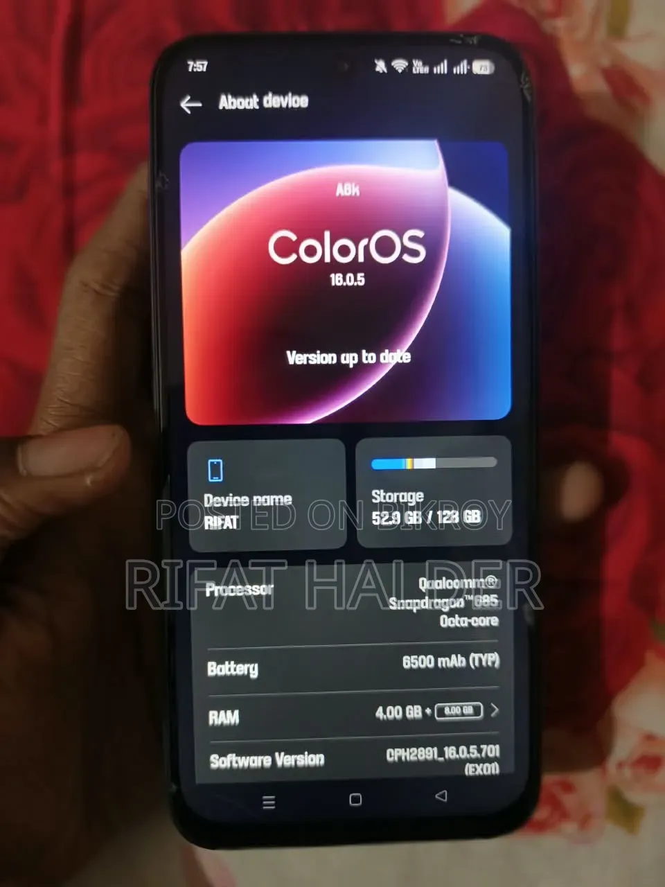 Oppo A6k 128 GB Purple