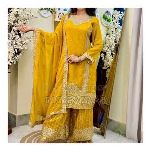 Embroidery Garara Three Piece