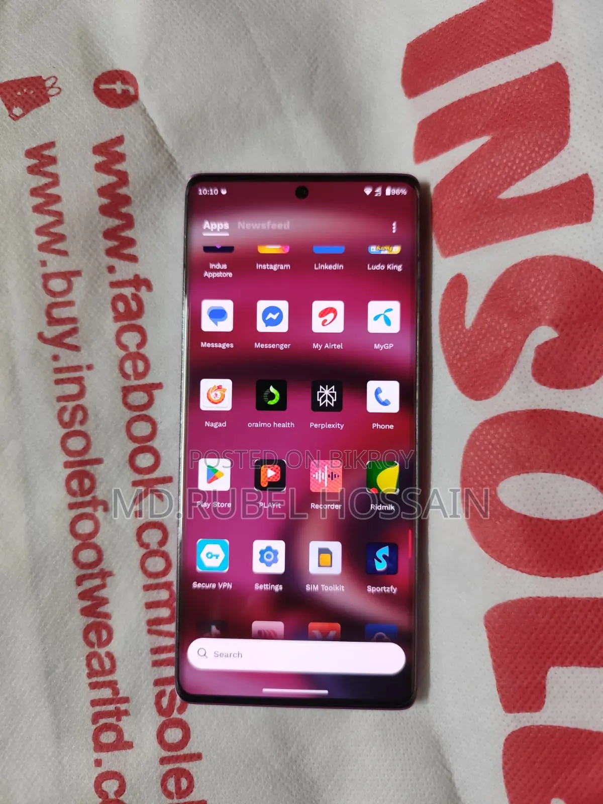 মোটরোহলা জি৯৬ ৫জি ১২৮ জিবি গোলাপি