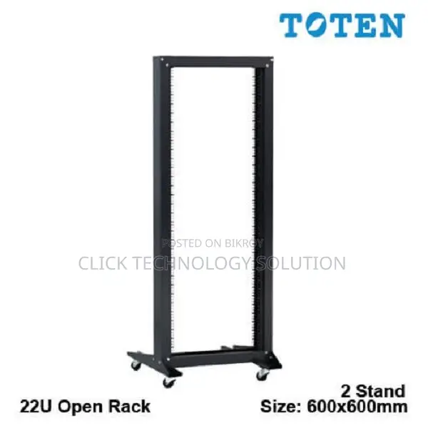 Toten 22U ২-পোস্ট ওপেন ফ্রেম সার্ভার র‍্যাক