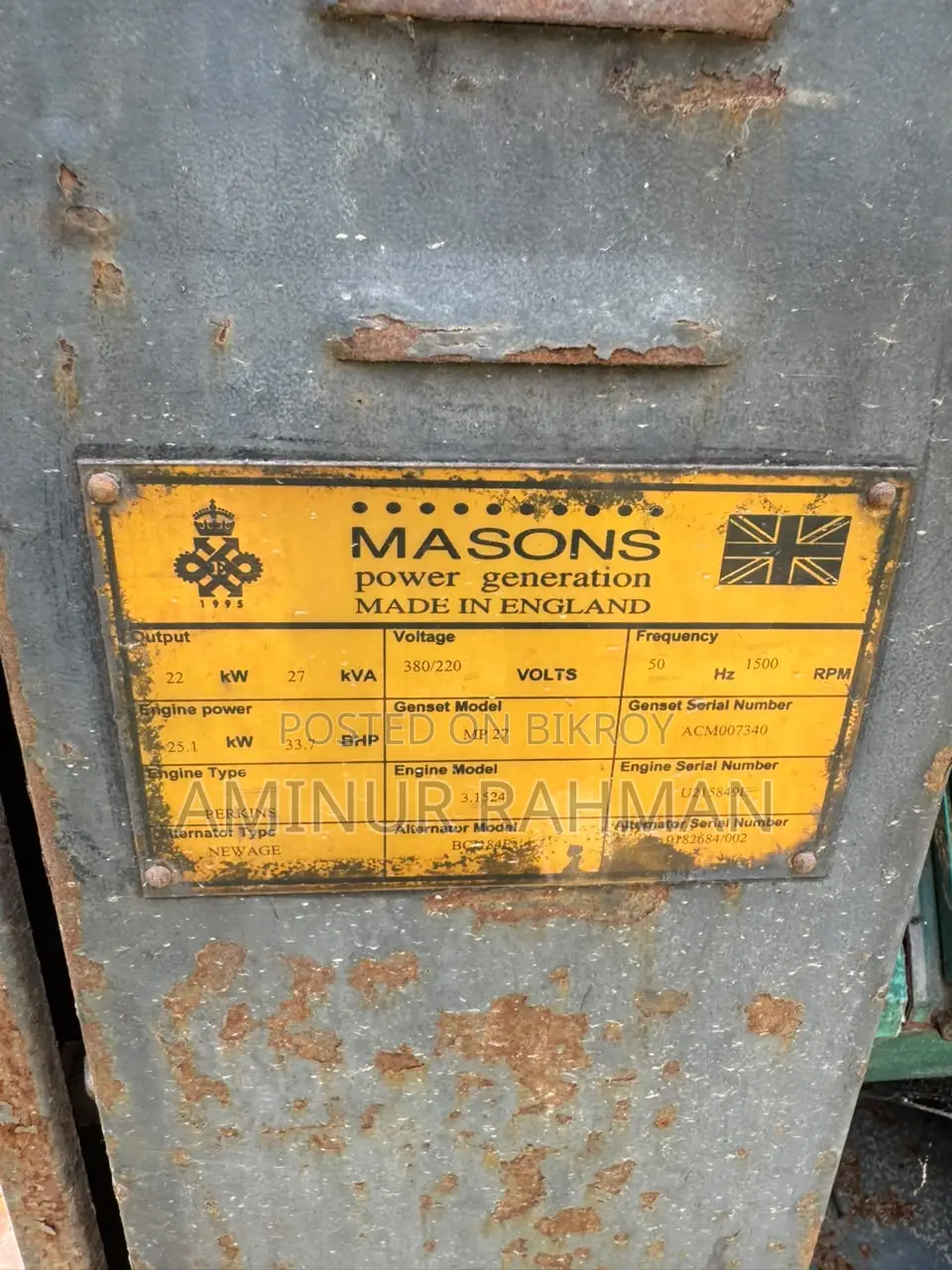 Generator Used