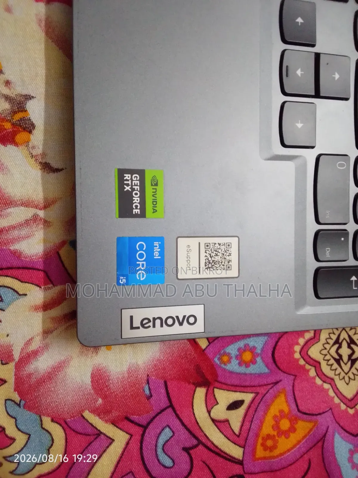 Laptop Lenovo LOQ 15ARP9 24GB Intel Core I5 SSHD+SSD 512GB