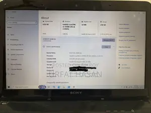 ল্যাপটপ Sony Vaio E15 Sve1513p1ew ৬জিবি ইন্টেল কোর আই৩ এসএসডি ২৫৬জিবি