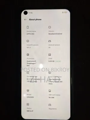 Oppo A92 128 GB Blue