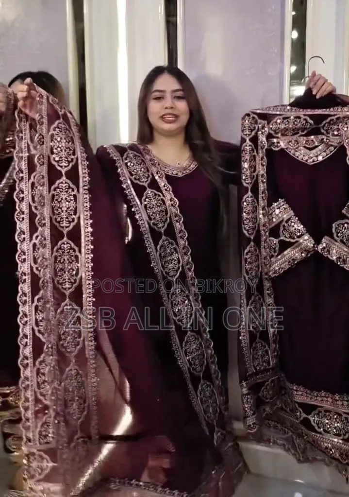 Sequence Embroidery Three Piece