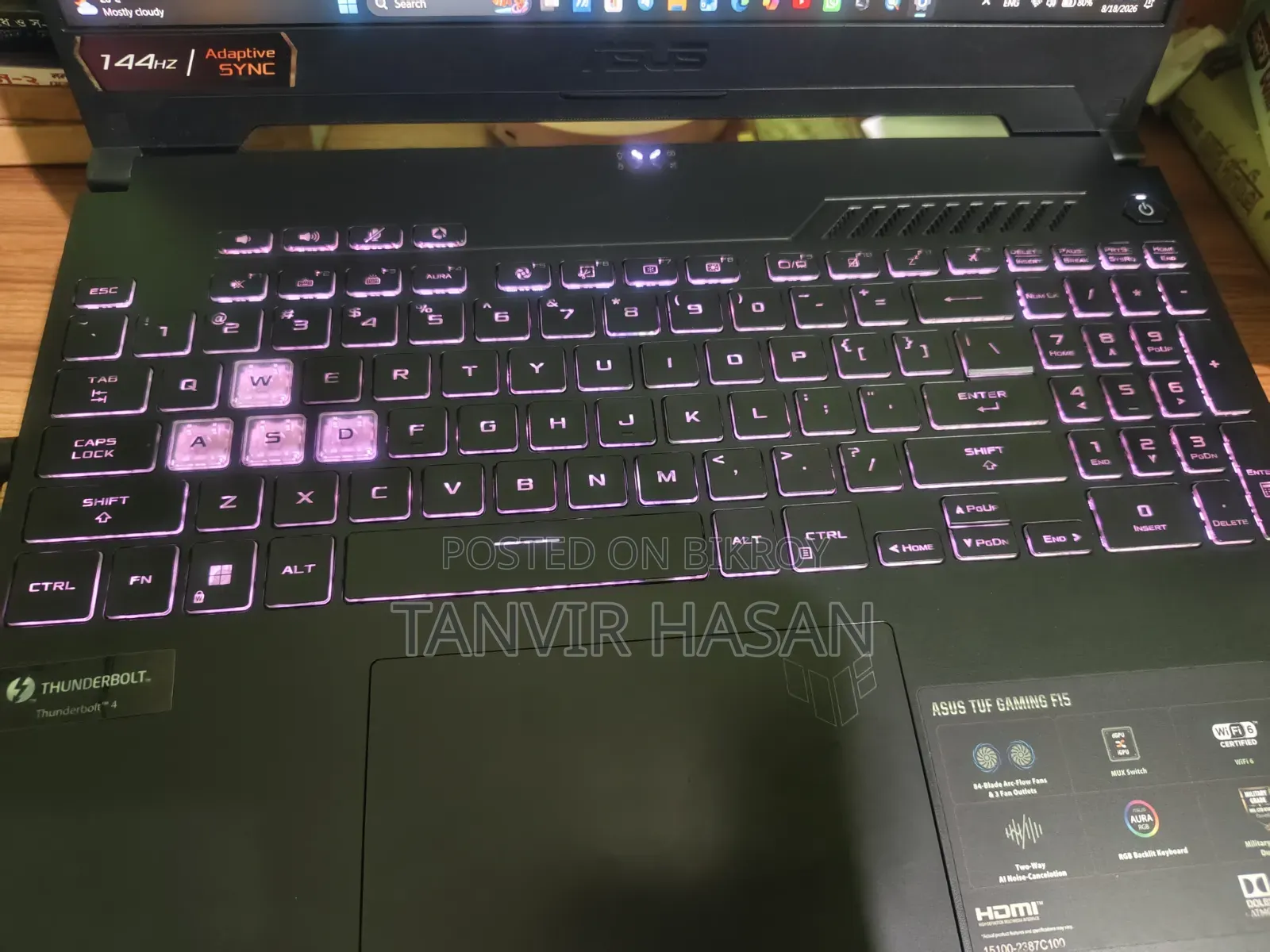 Laptop Asus TUF Gaming F15 16GB Intel Core i5 SSD 512GB