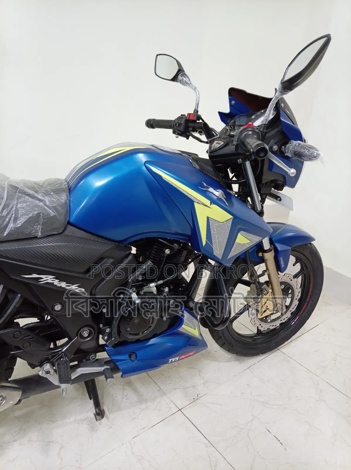 New TVS Apache RTR 160 2V 2025 Blue