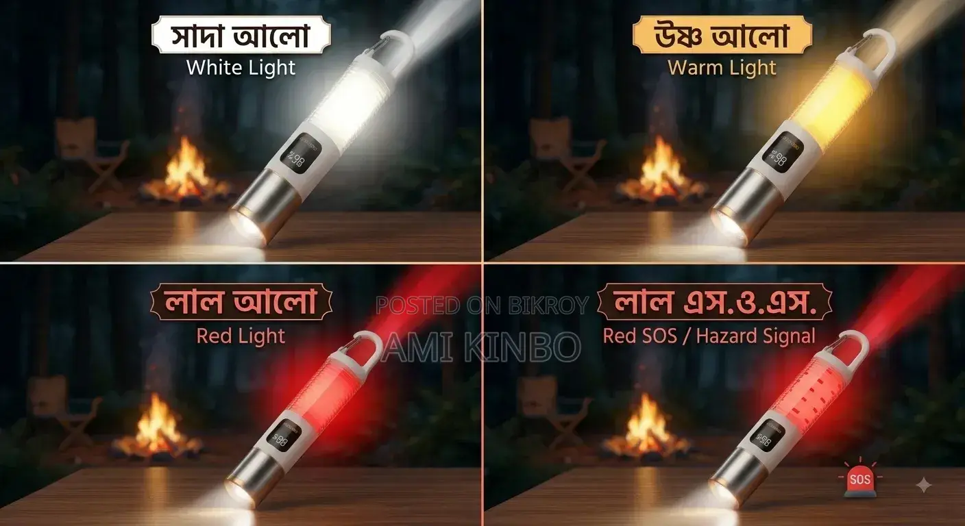 অ্যালুমিনিয়াম রিচার্জেবল টেবিল ল্যাম্প ও টর্চ লাইট