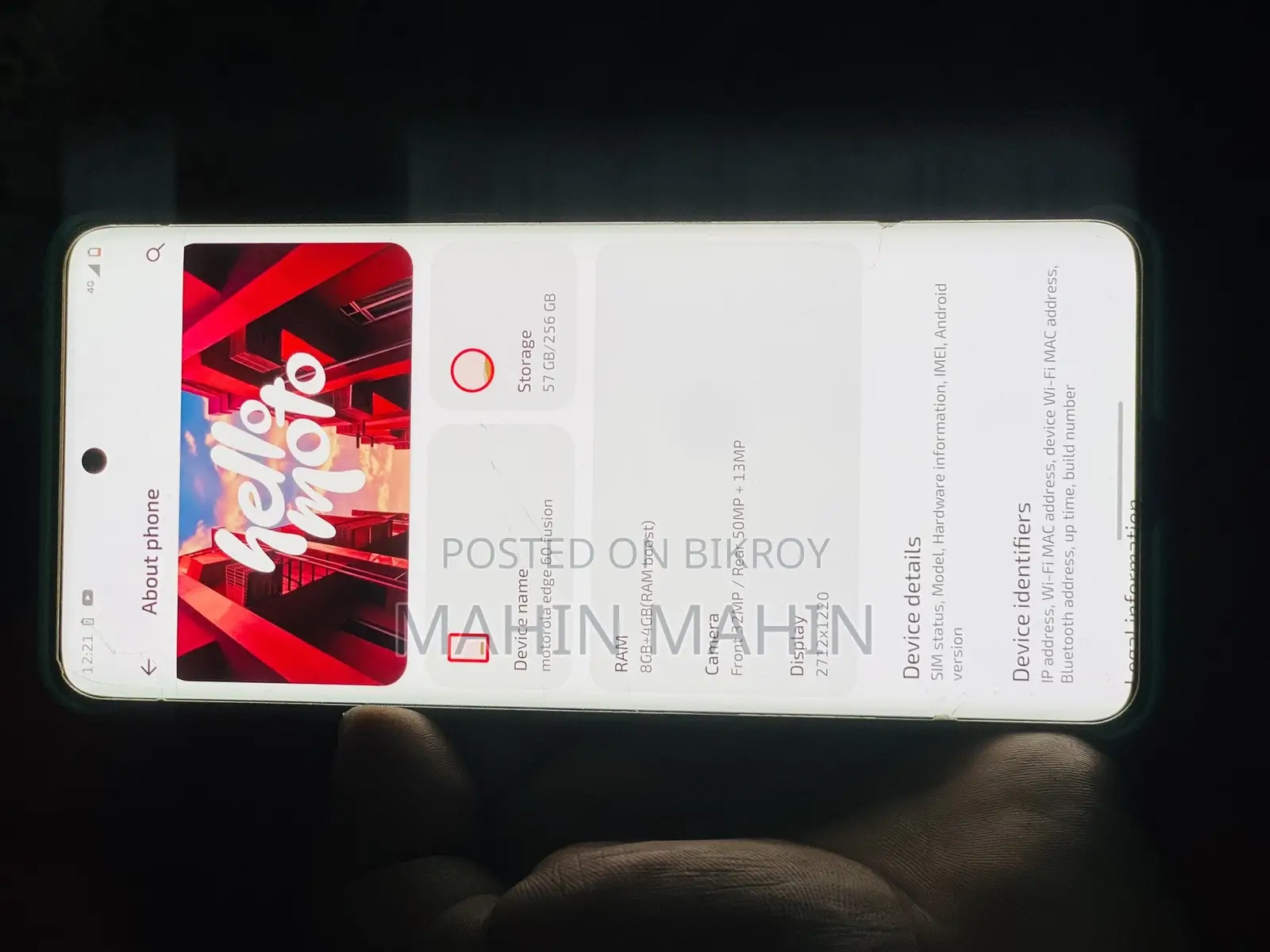 নতুন মটোরোলা এজ ৬০ ফিউশন ২৫৬ জিবি