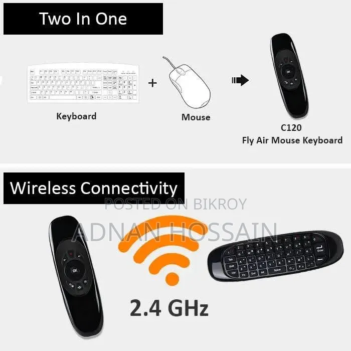 C120 Wireless Air Mouse Keyboard Remote
