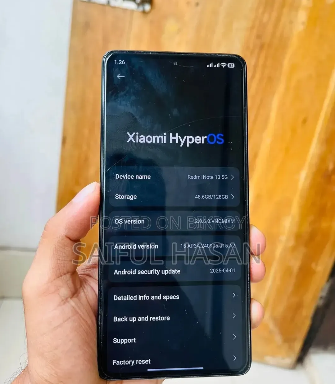 Xiaomi Redmi Note 13 ২৫৬ জিবি ব্ল্যাক