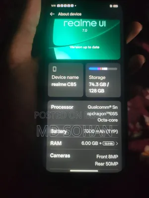 রিয়েলমি সি৮৫ ৪জি ১২৮ জিবি ব্ল্যাক