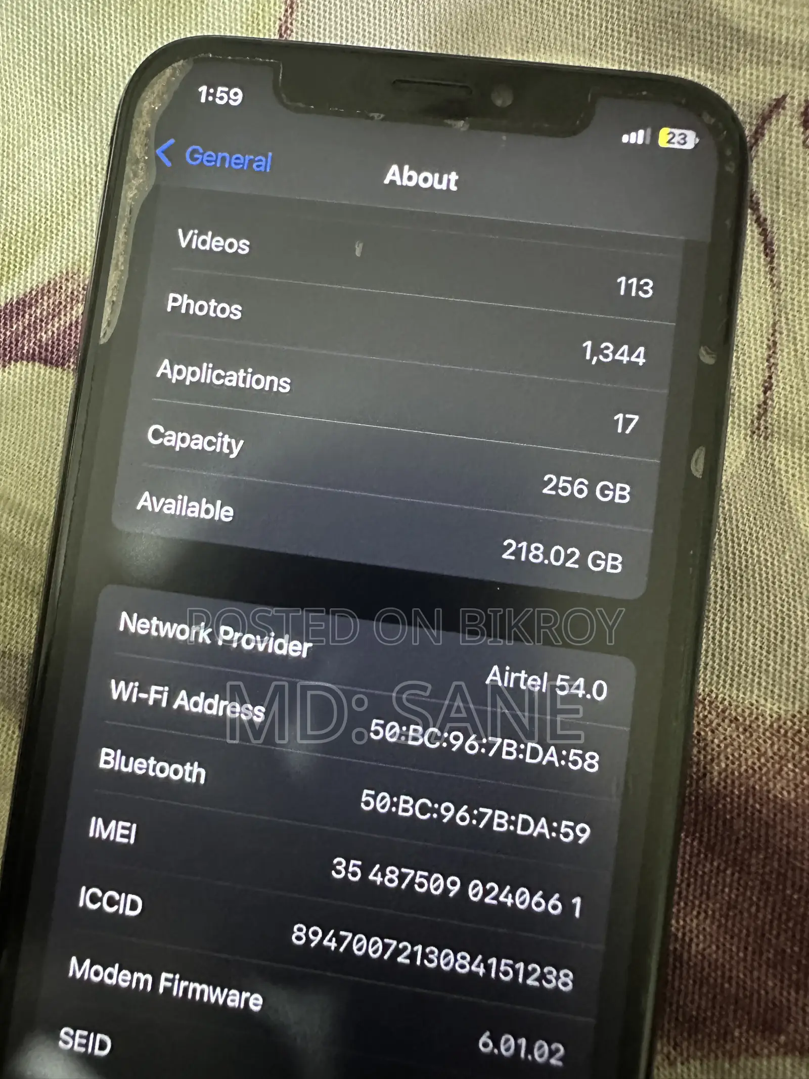 Apple iPhone X 256 GB Black