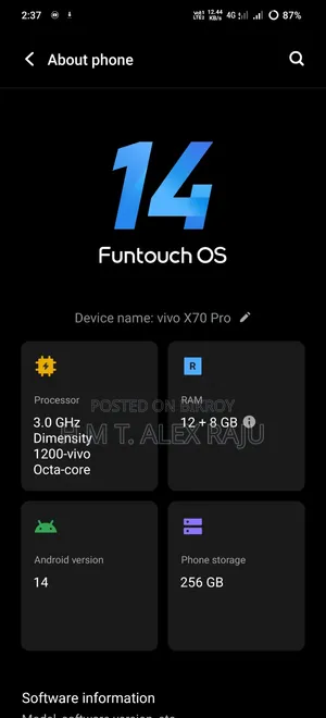 Vivo X70 Pro ২৫৬ জিবি ব্ল্যাক