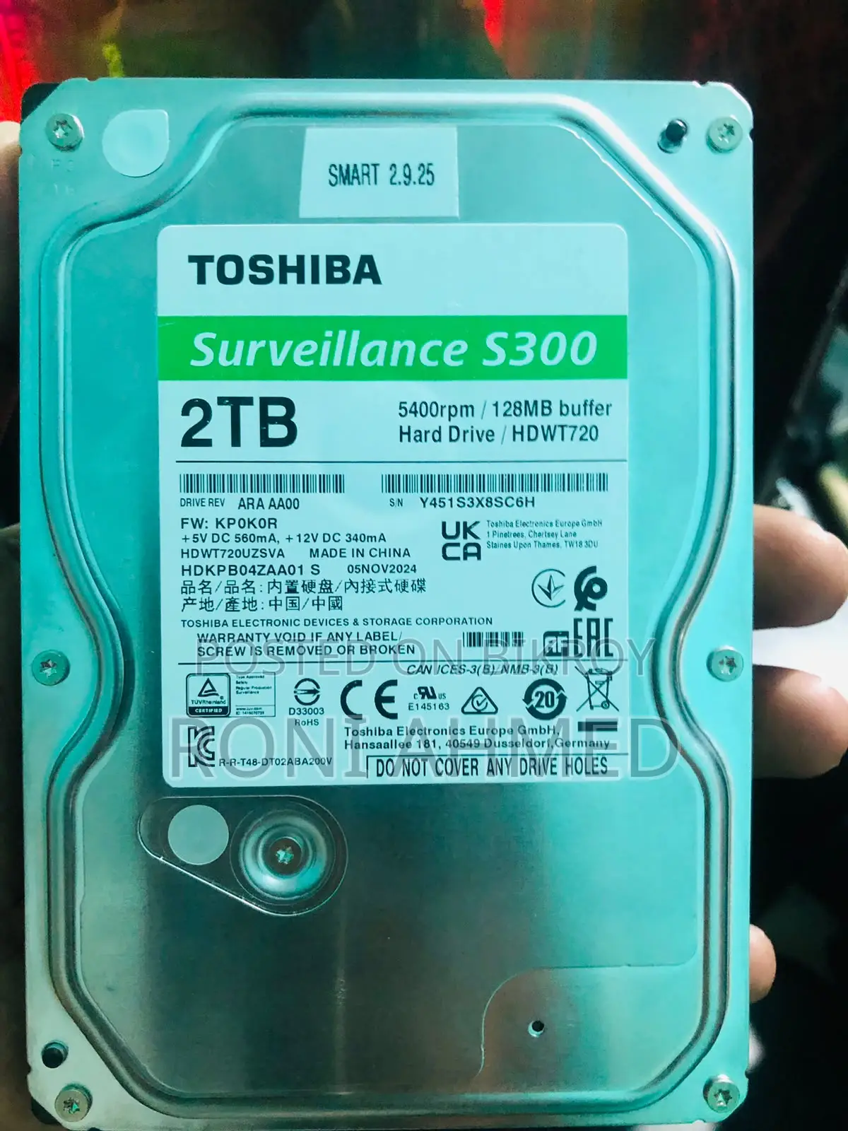 2TB Hard Disk – For Sale