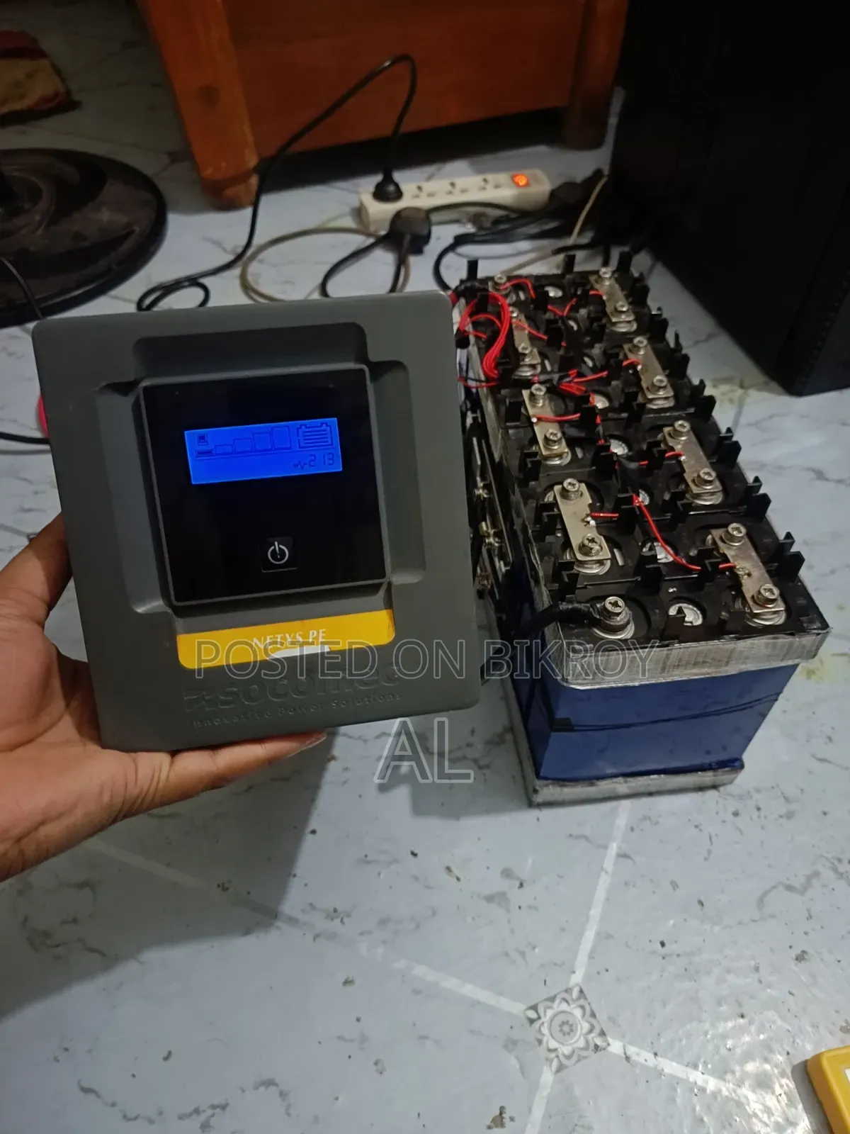 Socomec UPS + 24V 50Ah Lithium Phosphate Battery Setup for Sale