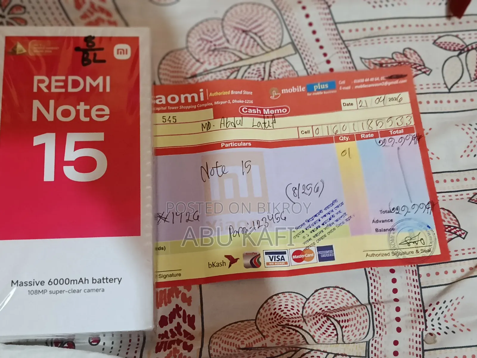 New Xiaomi Redmi Note 15 256 GB Silver