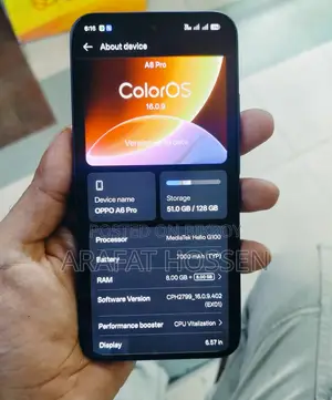 New Oppo A6 128 GB Blue