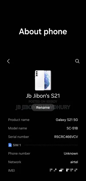 Samsung Galaxy S21 5G 256 GB White