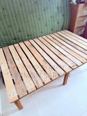 Wooden Bed 4/7 Feet (Kerosene Wood)