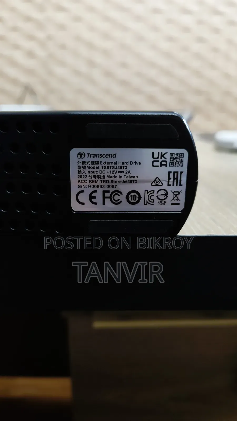 8TB Portable Hard Disk Transcend